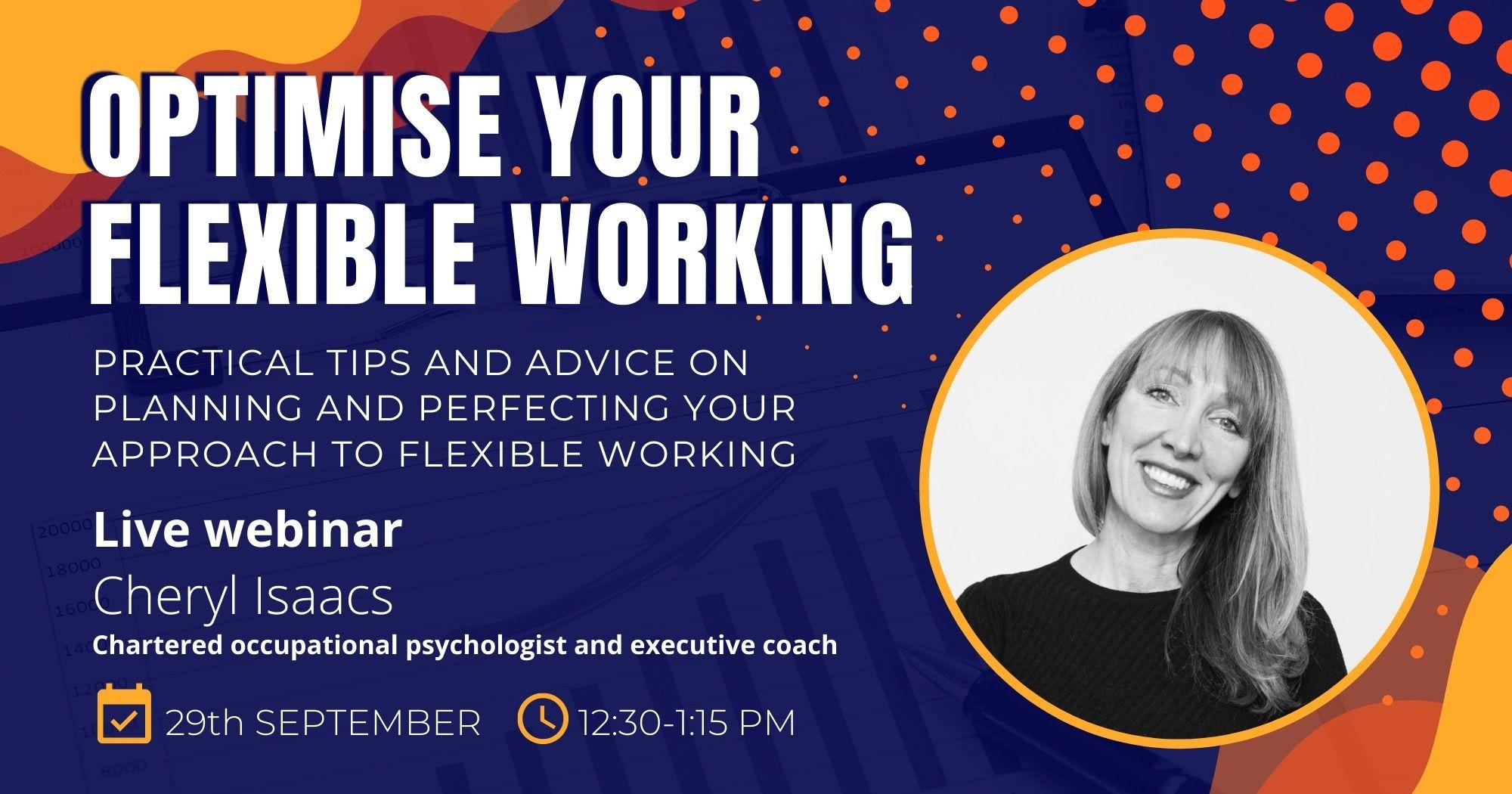 Cheryl Issacs Flexible Working Webinar header image