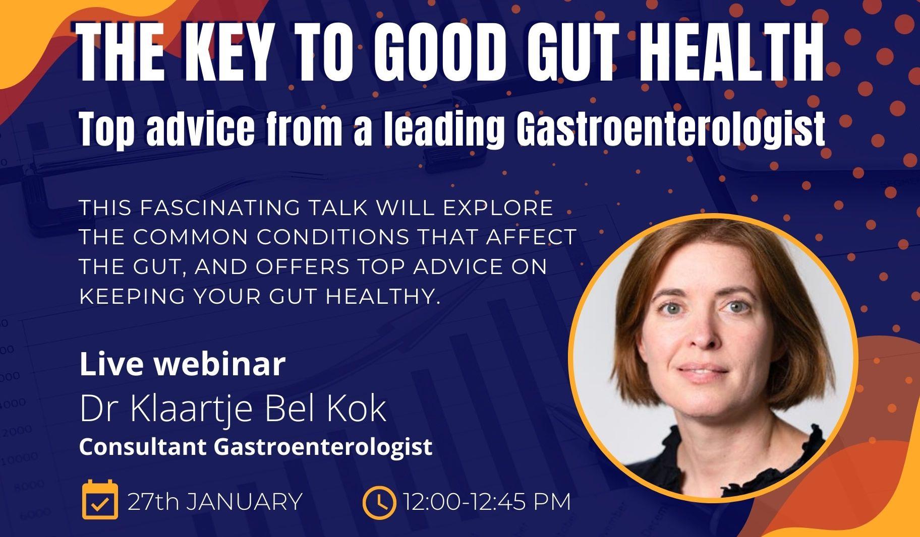 Gut Health Webinar header image - Klaartje Bel Kok